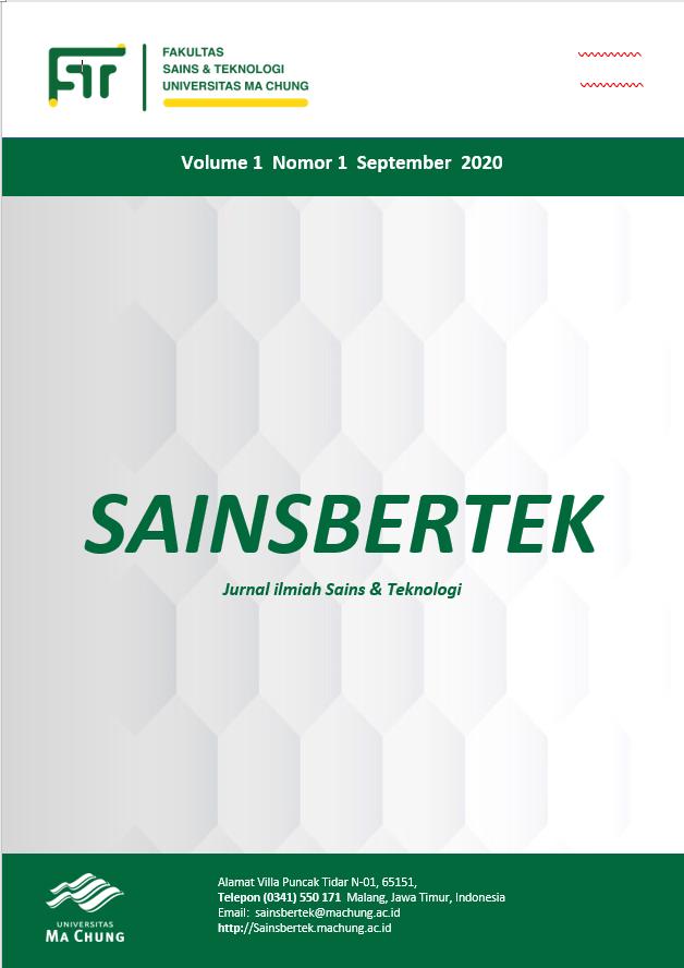					View Vol. 1 No. 1 (2020): September - Sainsbertek Jurnal Ilmiah Sains & Teknologi
				